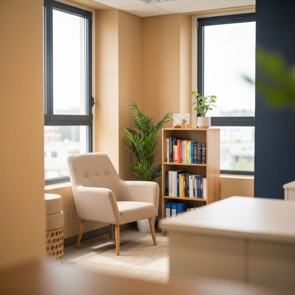 Consultorio de psicologia acolhedor e moderno no Morumbi