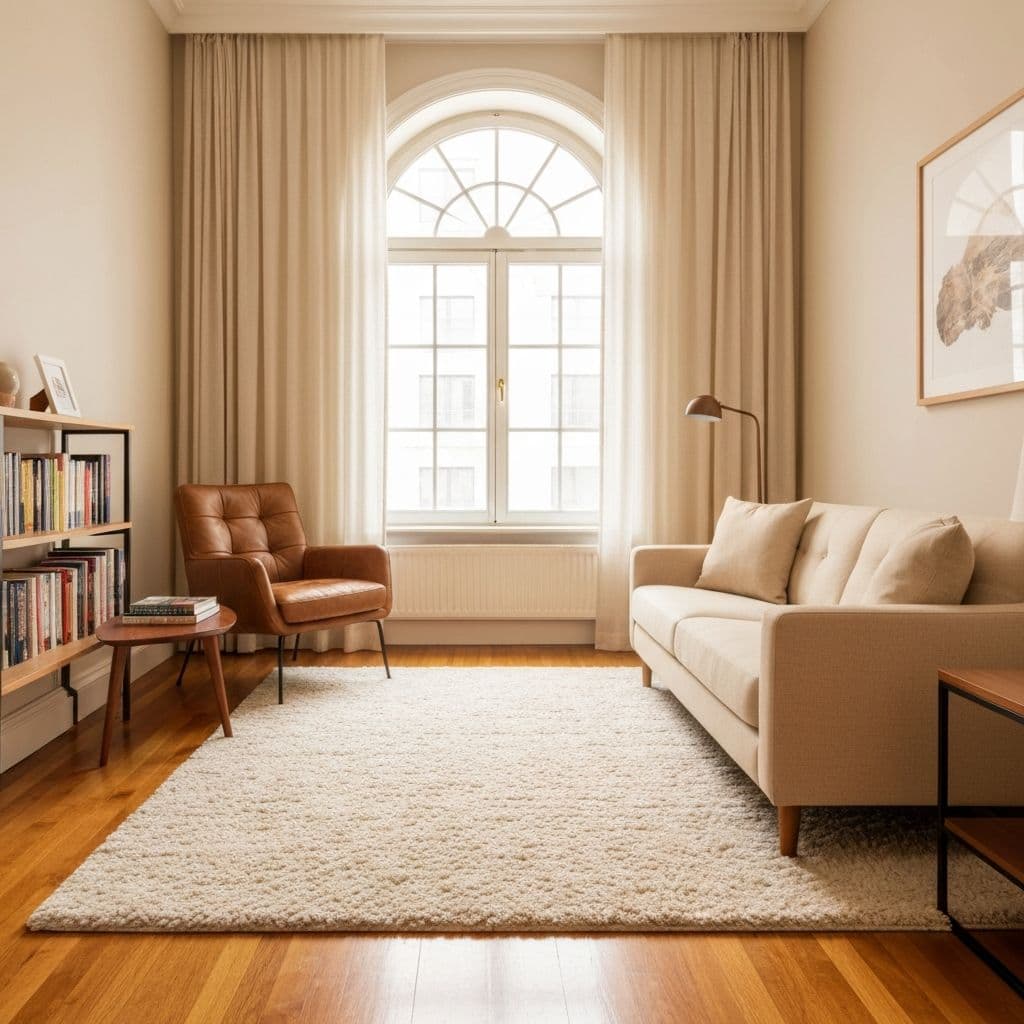 Consultório de psicoterapia com ambiente acolhedor